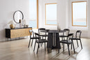 Greenington Luna 48” Round Table In Caviar/Wheat