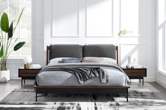 Greenington Park Avenue King Platform Bed with Fabric - Ruby