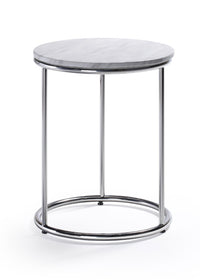Woodstock Marketing Harden End Table Marble Top, End Tables, Steel, Indoor