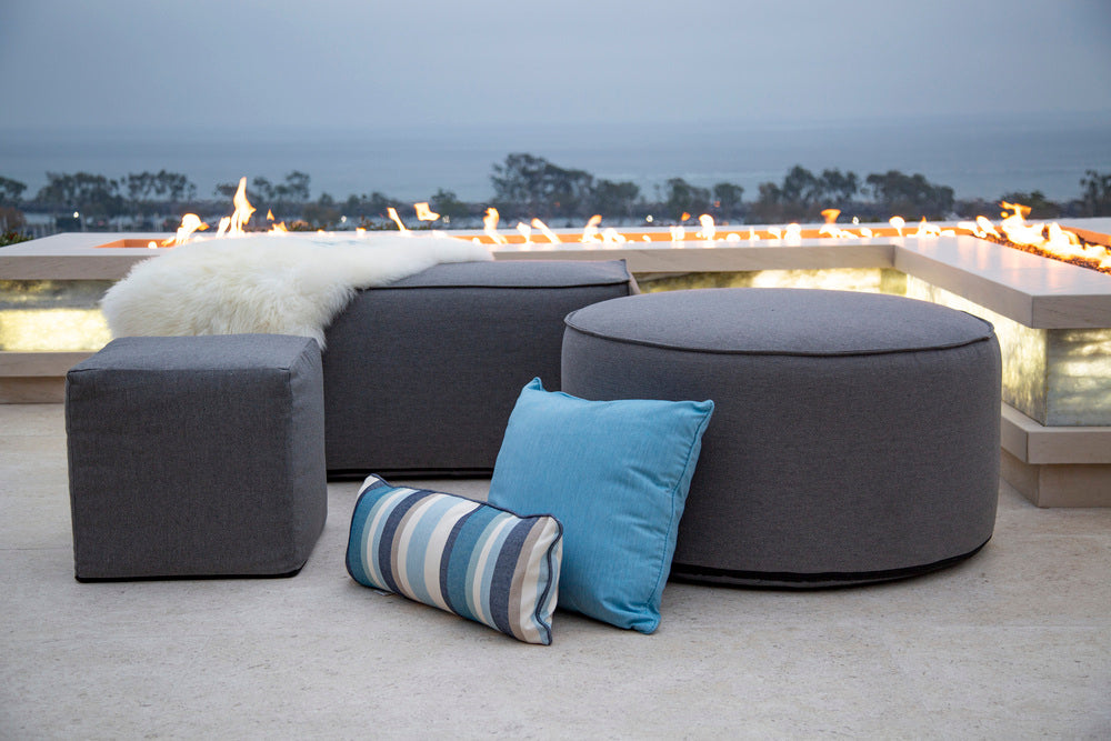 Sunset West 48" Square Coffee Table/Ottoman in Heritage Granite