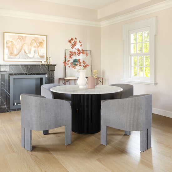 Hull Accent Chair in Slate Gray | Half-Moon Seating