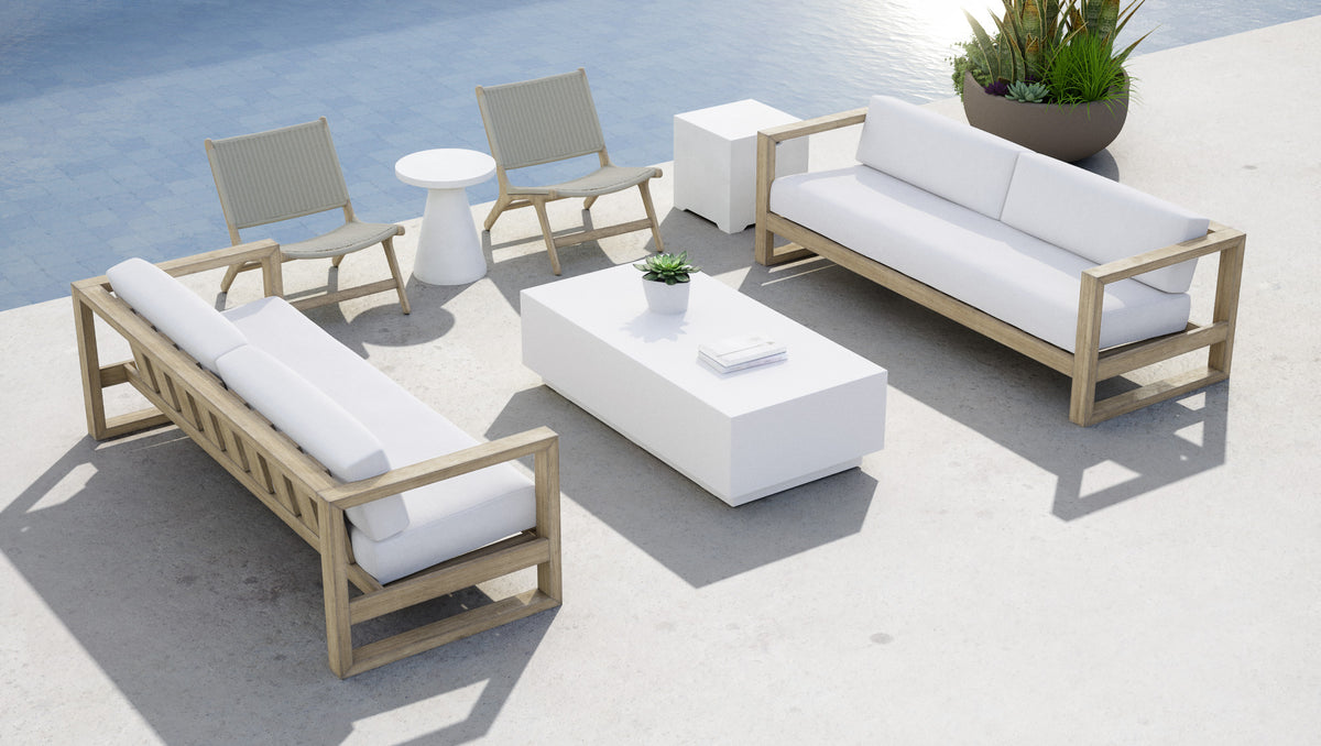 Sunset West Coastal Teak Sofa, No Welt