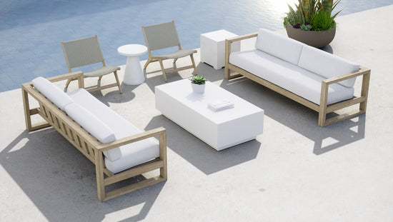 Sunset West Coastal Teak Sofa, No Welt