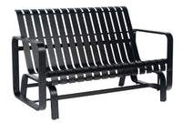 Woodard Colfax Love Seat Glider, Aged Teak, No Cushion, Grade A Fabric, Garden Chairs, Gliders, Cushion, Colfax, Aluminum, Rectangular, Frame, Outdoor