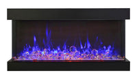 Amantii 40" Unit - 14 1/4" In Depth 3 Sided Glass Fireplace