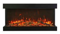 Amantii 40" Unit - 14 1/4" In Depth 3 Sided Glass Fireplace