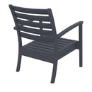 Compamia Artemis XL Club Chair in Dark Gray with Sunbrella Seat Cushion in Natural - Set of Two