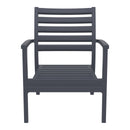 Compamia Artemis XL Club Chair in Dark Gray with Sunbrella Seat Cushion in Natural - Set of Two