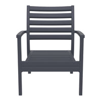 Compamia Artemis XL Club Chair in Dark Gray with Sunbrella Seat Cushion in Natural - Set of Two