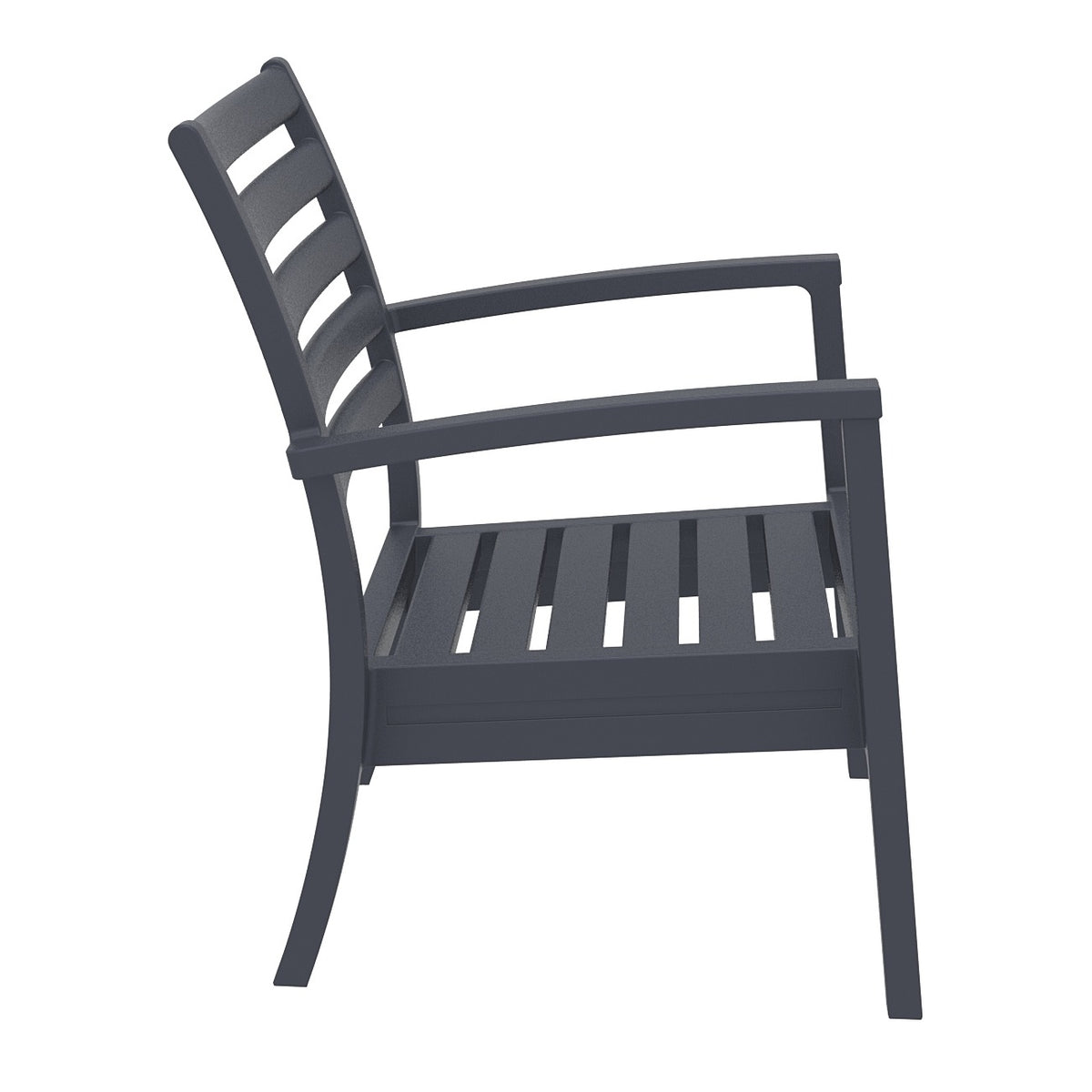 Compamia Artemis XL Club Chair in Dark Gray with Sunbrella Seat Cushion in Natural - Set of Two