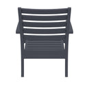 Compamia Artemis XL Club Chair in Dark Gray with Sunbrella Seat Cushion in Natural - Set of Two