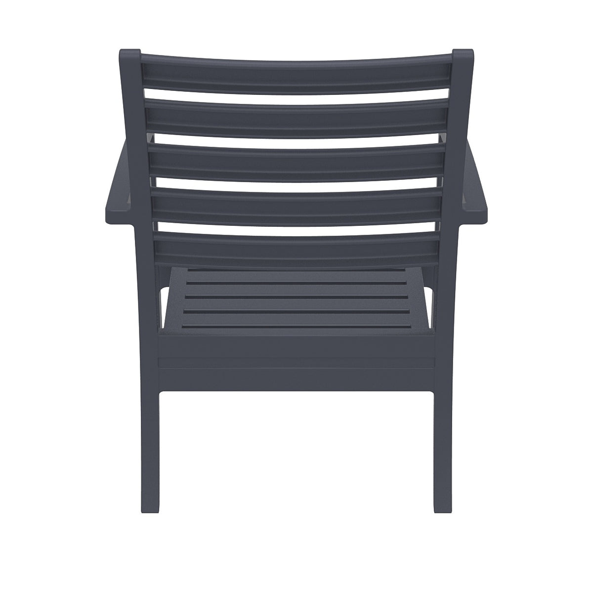 Compamia Artemis XL Club Chair in Dark Gray with Sunbrella Seat Cushion in Natural - Set of Two