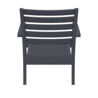 Compamia Artemis XL Club Chair in Dark Gray with Sunbrella Seat Cushion in Natural - Set of Two