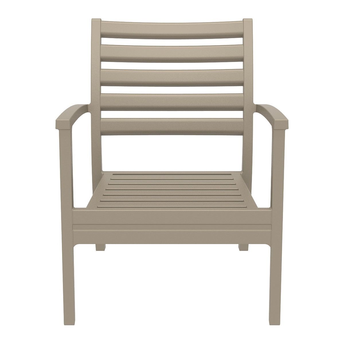 Compamia Artemis XL Club Chair in Taupe with Sunbrella Seat Cushion in Natural - Set of Two