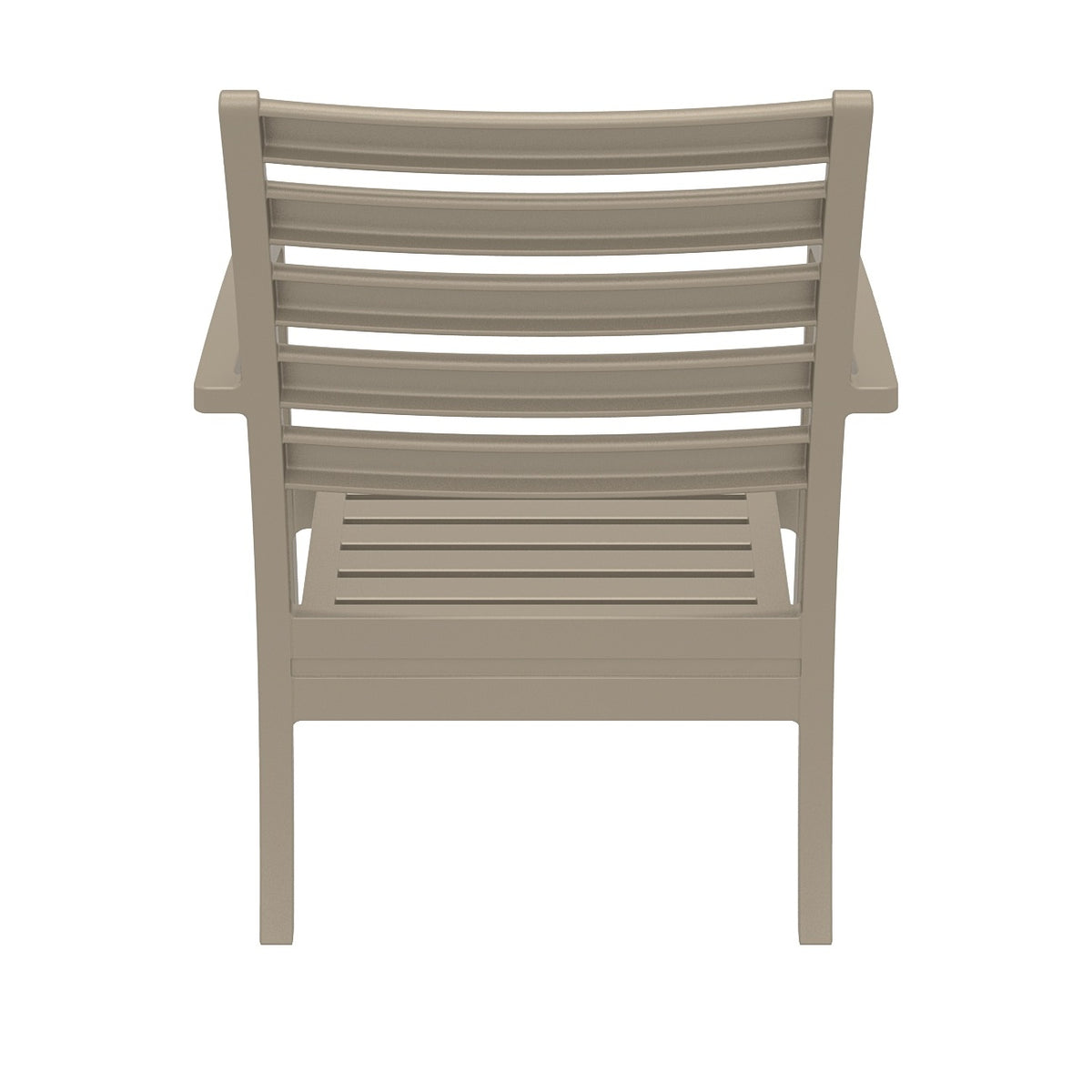 Compamia Artemis XL Club Chair in Taupe with Sunbrella Seat Cushion in Natural - Set of Two