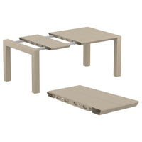 Compamia Air XL Extension Dining Set 5 Piece Black/Dark Gray/Taupe/White