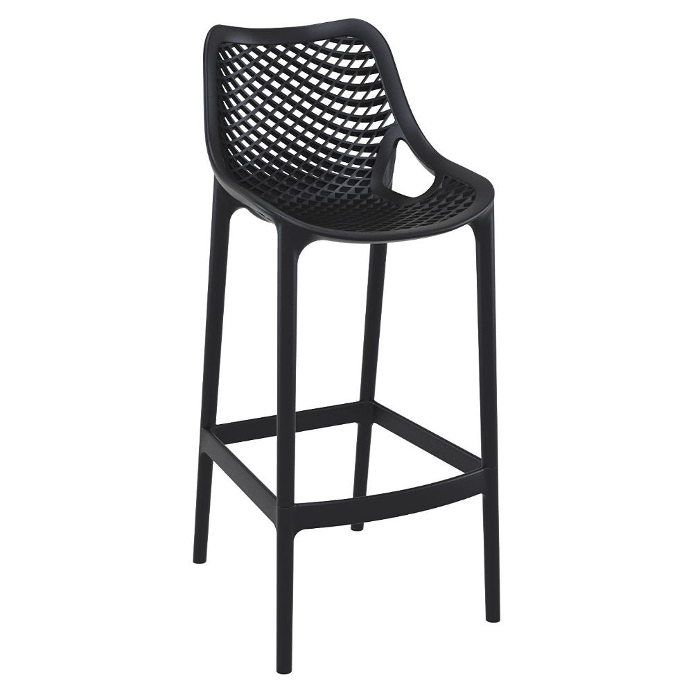 Compamia Sky Air Square Bar Set with 2 Barstools Black/Dark Gray/Taupe/White