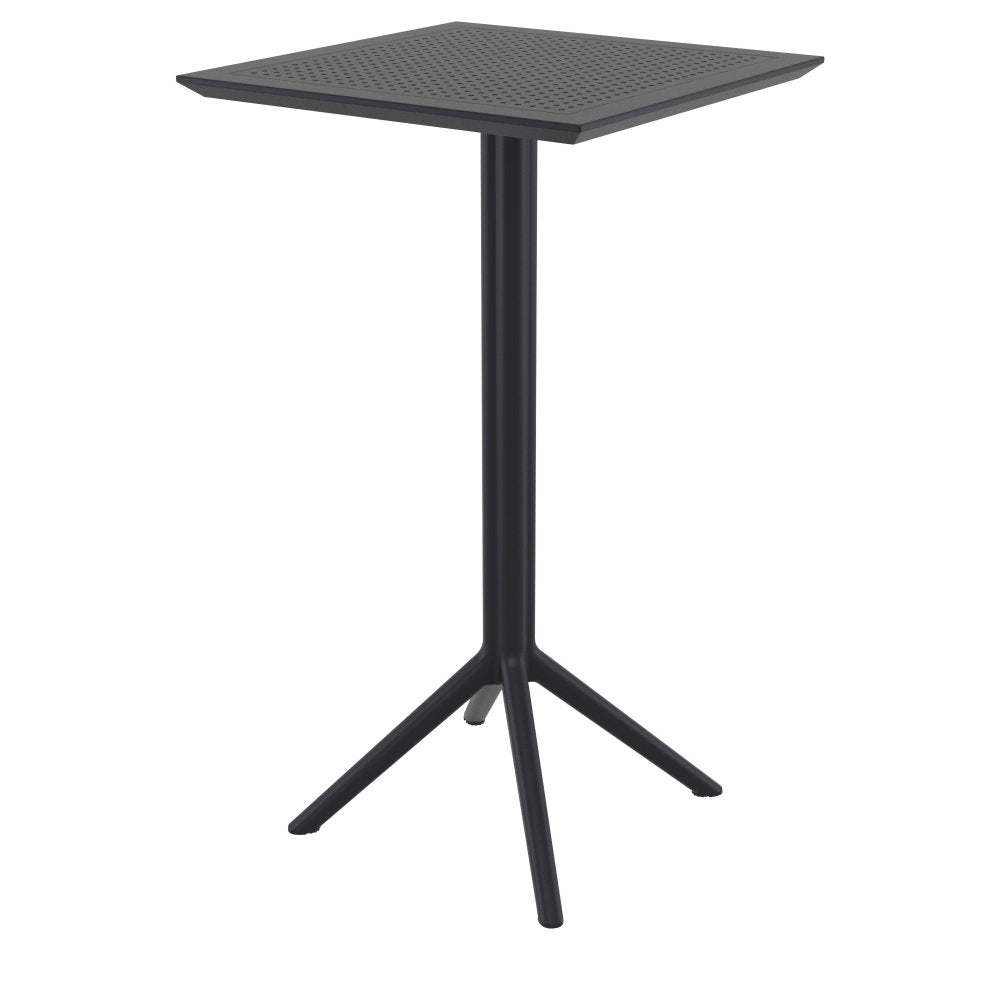 Compamia Sky Air Square Bar Set with 2 Barstools Black/Dark Gray/Taupe/White