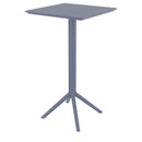 Compamia Sky Air Square Bar Set with 2 Barstools Black/Dark Gray/Taupe/White