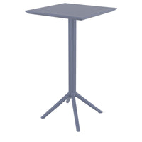 Compamia Sky Air Square Bar Set with 2 Barstools Black/Dark Gray/Taupe/White