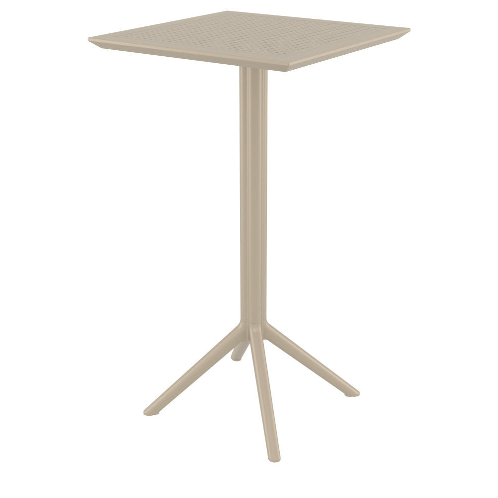 Compamia Sky Air Square Bar Set with 2 Barstools Black/Dark Gray/Taupe/White