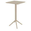 Compamia Sky Air Square Bar Set with 2 Barstools Black/Dark Gray/Taupe/White