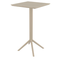 Compamia Sky Air Square Bar Set with 2 Barstools Black/Dark Gray/Taupe/White