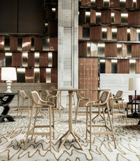 Compamia Sky Air Square Bar Set with 2 Barstools Black/Dark Gray/Taupe/White