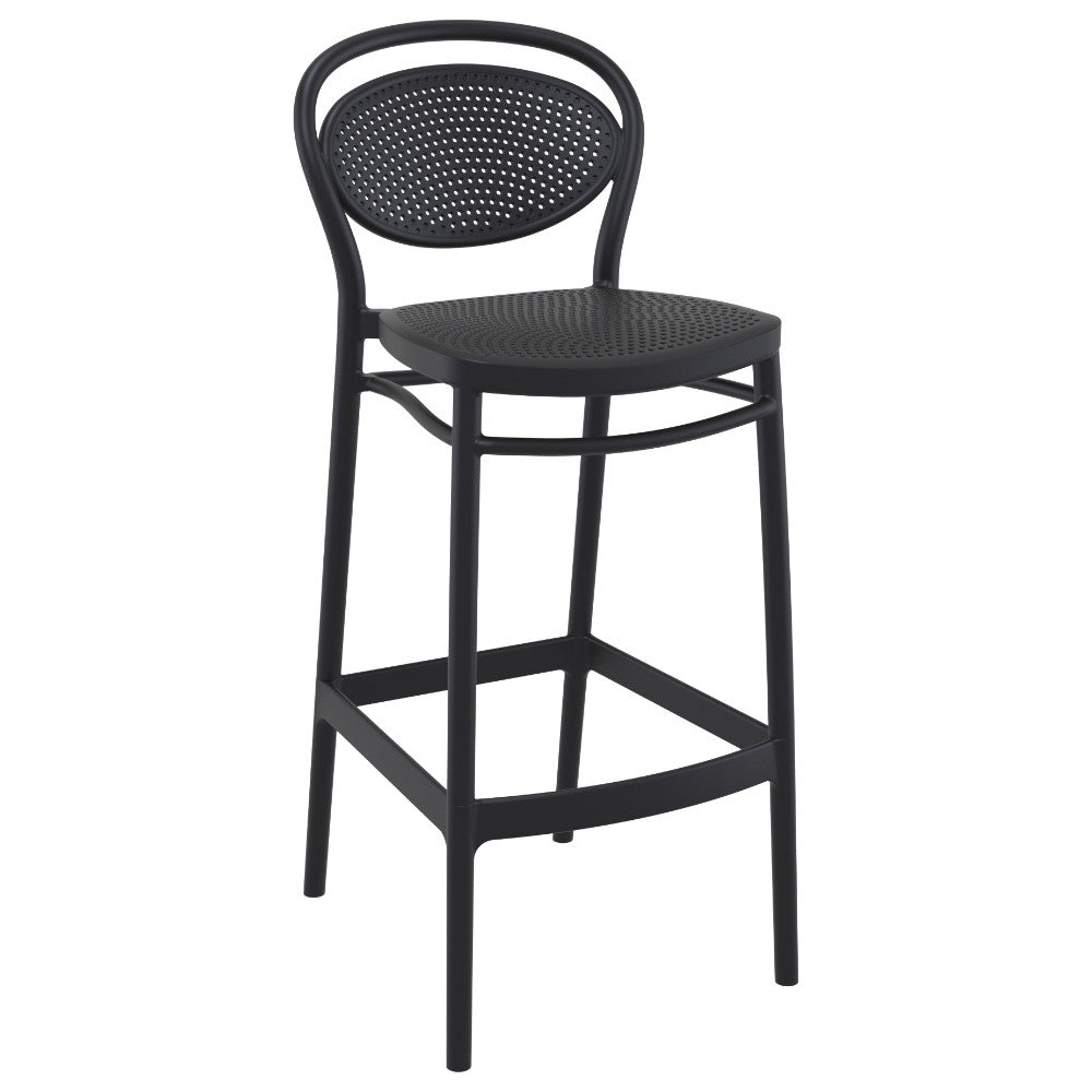Compamia Sky Marcel Square Bar Set with 2 Barstools in Black/Dark Gray/Taupe/White/Olive Green