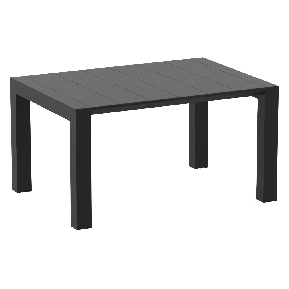 Compamia Loft Outdoor Dining Set with 6 Arm Chairs and 55 inch Extension Table Black/Dark Gray/Taupe/White