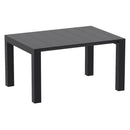 Compamia Loft Outdoor Dining Set with 6 Arm Chairs and 55 inch Extension Table Black/Dark Gray/Taupe/White