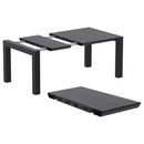 Compamia Loft Outdoor Dining Set with 6 Arm Chairs and 55 inch Extension Table Black/Dark Gray/Taupe/White