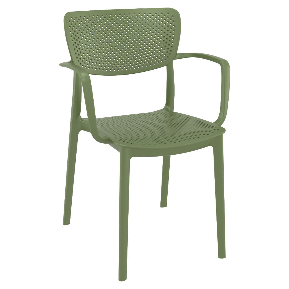 Compamia Loft Bistro Set 3 Piece with 27 inch Table Top in Black/Dark Gray/Taupe/Olive Green/White