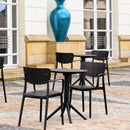 Compamia Loft Bistro Set 3 Piece with 24 inch Table Top in Black/Dark Gray/Taupe/Olive Green/White
