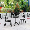 Compamia Lucy Bistro Set 3 Piece with 24 inch Table Top in Black/Dark Gray/Taupe/Olive Green/White
