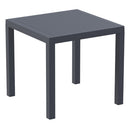 Compamia Air Square Dining Set with 4 Chairs Dark Gray/Taupe/White
