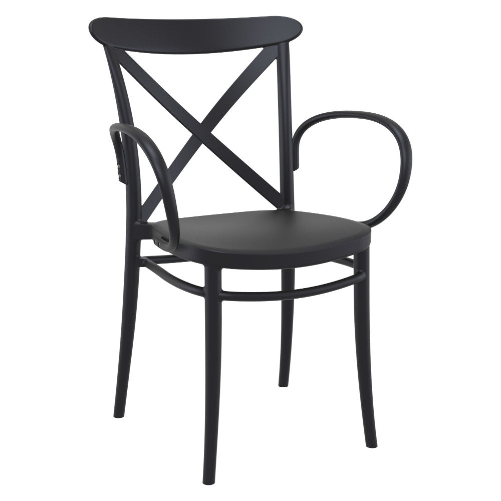 Compamia Cross XL Patio Dining Set with 4 Chairs Black/Dark Gray/Taupe/White/Olive Green