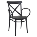 Compamia Cross XL Patio Dining Set with 4 Chairs Black/Dark Gray/Taupe/White/Olive Green