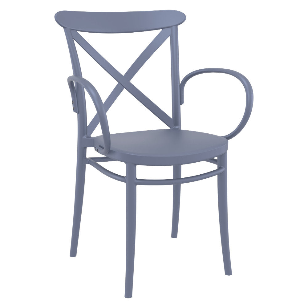 Compamia Cross XL Patio Dining Set with 4 Chairs Black/Dark Gray/Taupe/White/Olive Green