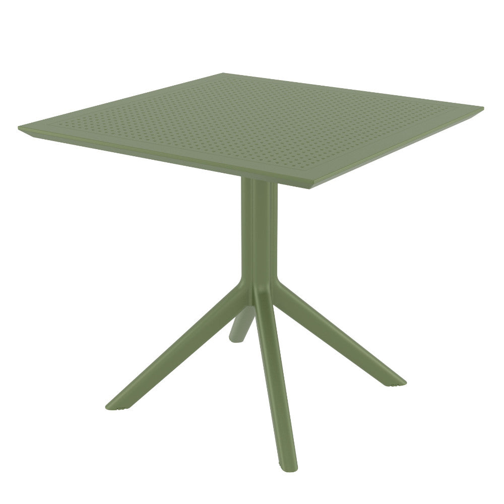Compamia Cross XL Patio Dining Set with 4 Chairs Black/Dark Gray/Taupe/White/Olive Green