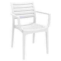 Compamia Artemis Dining Set with 2 Arm Chairs White