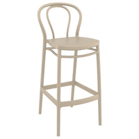 Compamia Vegas Victor 5 pc Bar Set with 39 inch to 55 inch Extendable in Black/Dark Gray/Taupe/White