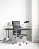 Woodstock Marketing Janis High Back Swivel Arm Chair, Brown, Swivel Chairs, Steel, Square, 5+ Legs, Indoor