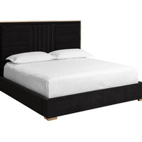 Sunpan Mabel Bed King in Abbington Charred Brown / Antonio Porcelain