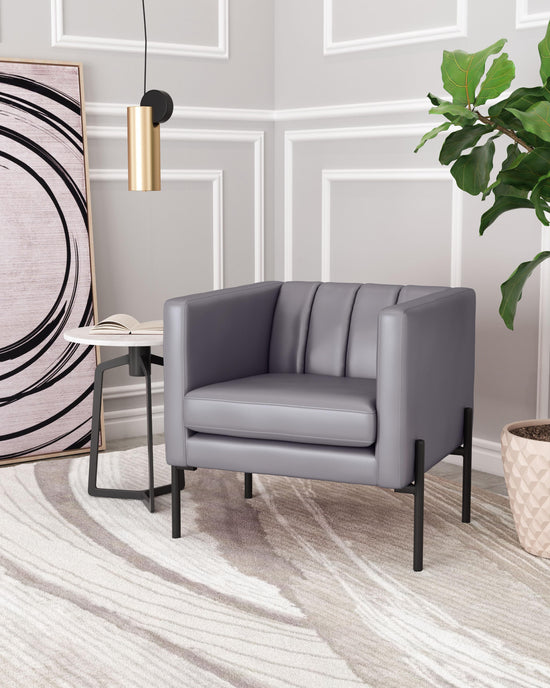 Mid-Century Accent Chair in Gray | Zuo Modern Jess
