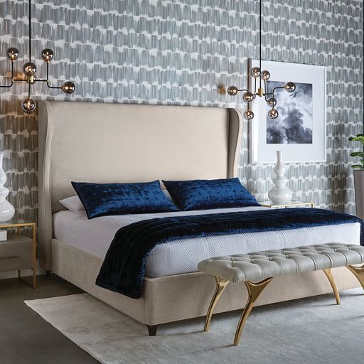 Sunpan Jefferson Bed Queen / King Belfast Oatmeal