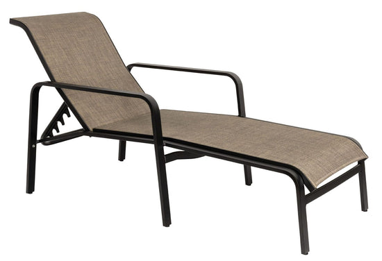 Woodard Landings Sling Adjustable Chaise Lounge - Stackable