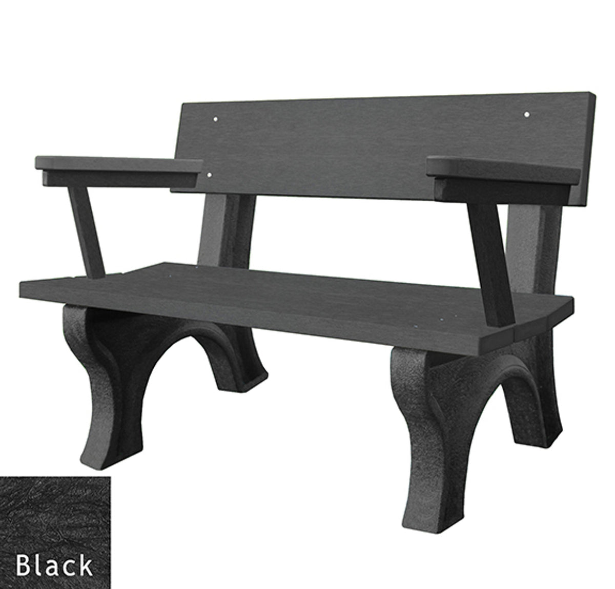 Polly Products Landmark Backed Bench With Arm