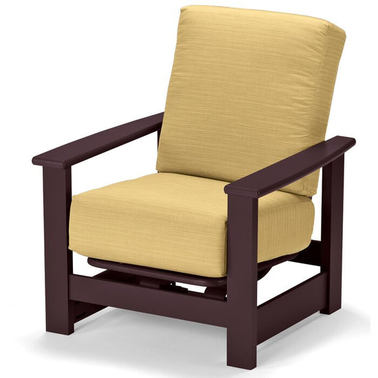 Telescope Casual Leeward Marine Grade Polymer Deep Cushion Hidden Motion Arm Chair With Marine Grade Polymer Arms