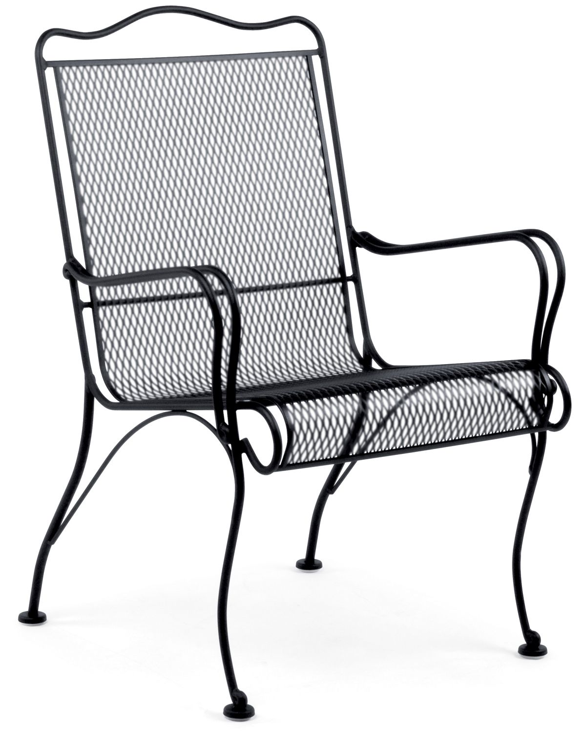 Woodard Tucson High-Back Lounge Chair, Aged Teak, No Cushion, Grade A Fabric, Lounge Chairs, Iron, Curved, 4 Legs, Outdoor